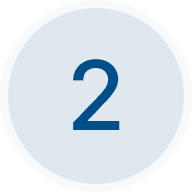 Circular icon with number two