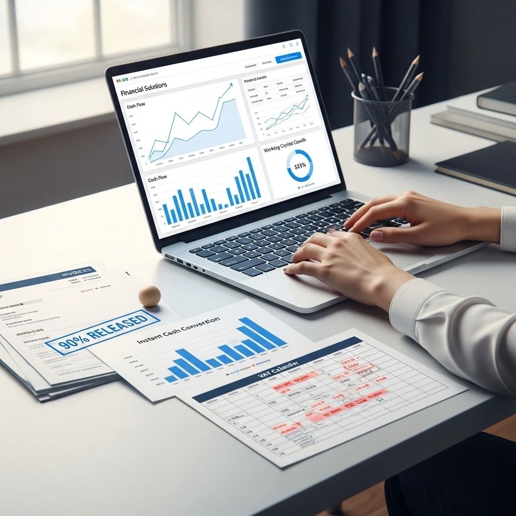Business data review on a laptop
