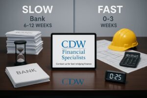 Slow bank versus fast finance comparison