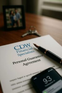 Personal Guarantee Agreement on table