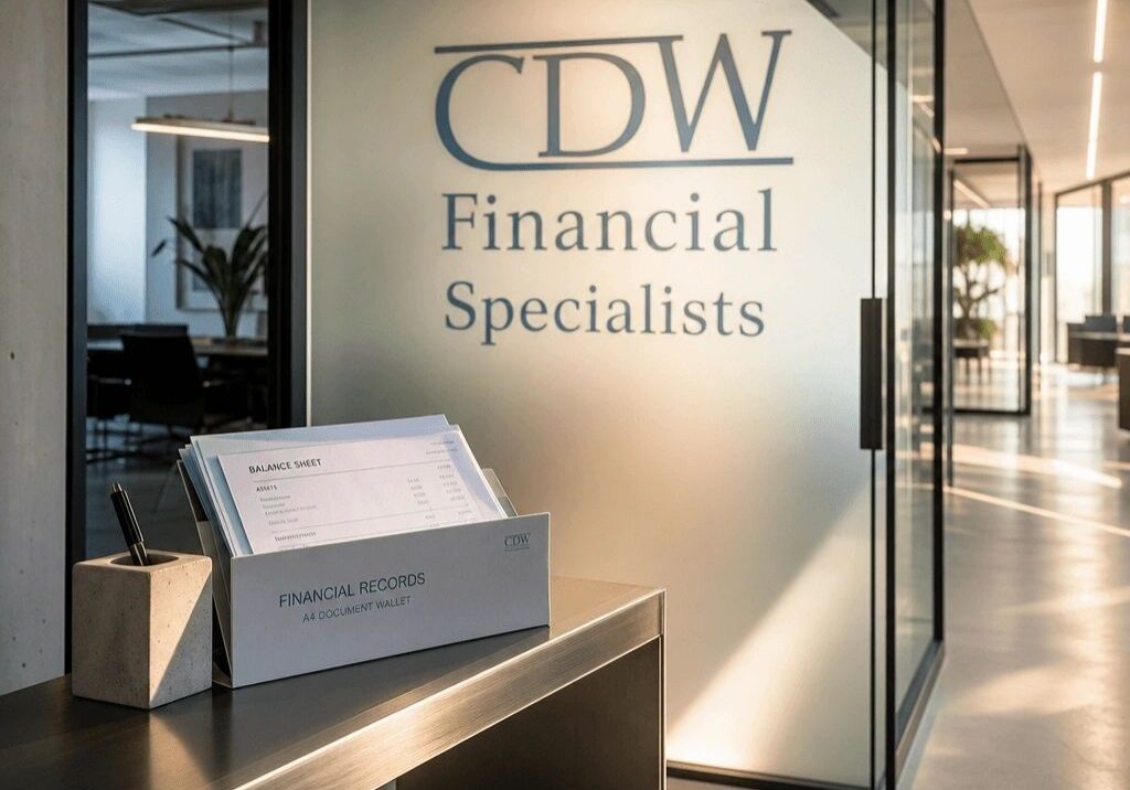 Office entrance with CDW logo