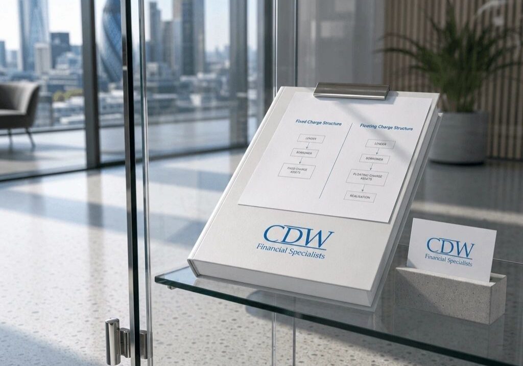 Office overlooking city skyline
