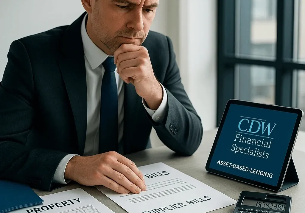 Man reviewing bills with calculator